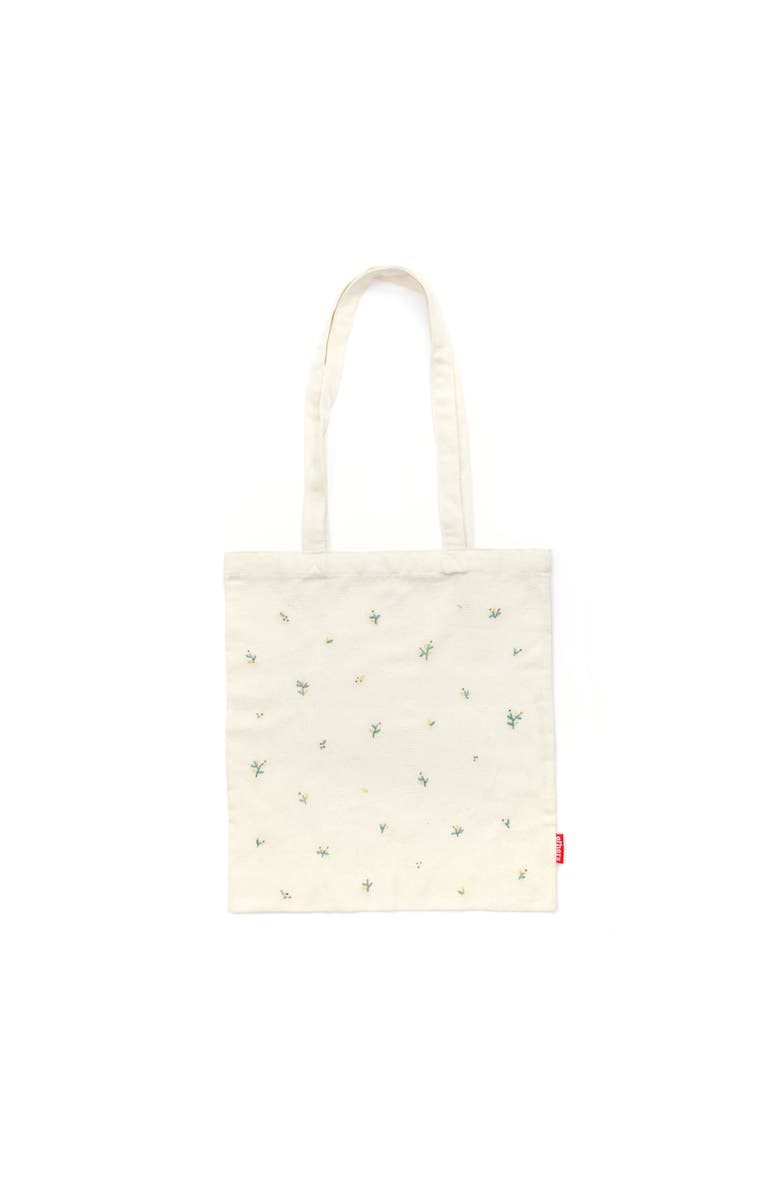 Others Trade for Hope Tote with Flower Embroidery, Main, color, Natural