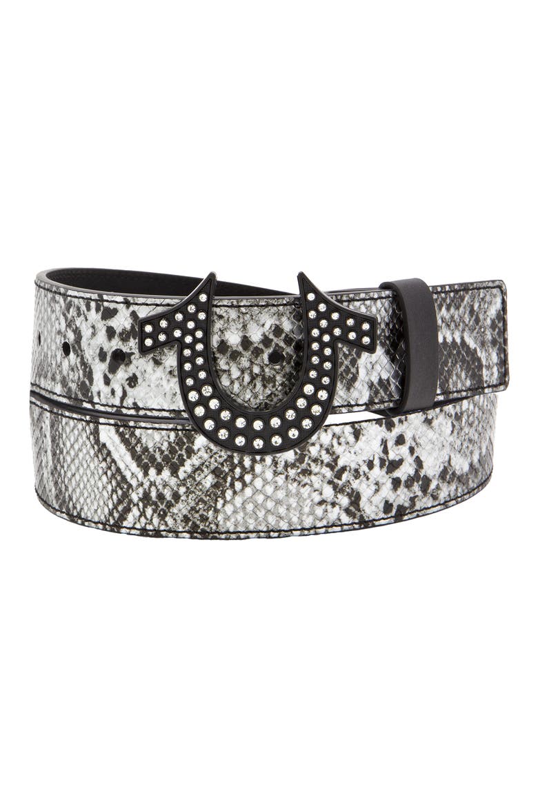 Sparkle Sage Snakeskin Embossed Belt, Main, color, PYTHON
