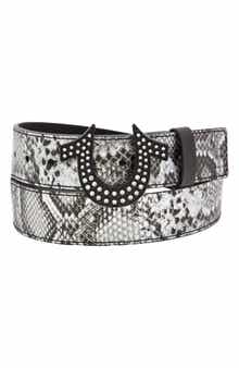 Sparkle Sage Snakeskin Embossed Belt