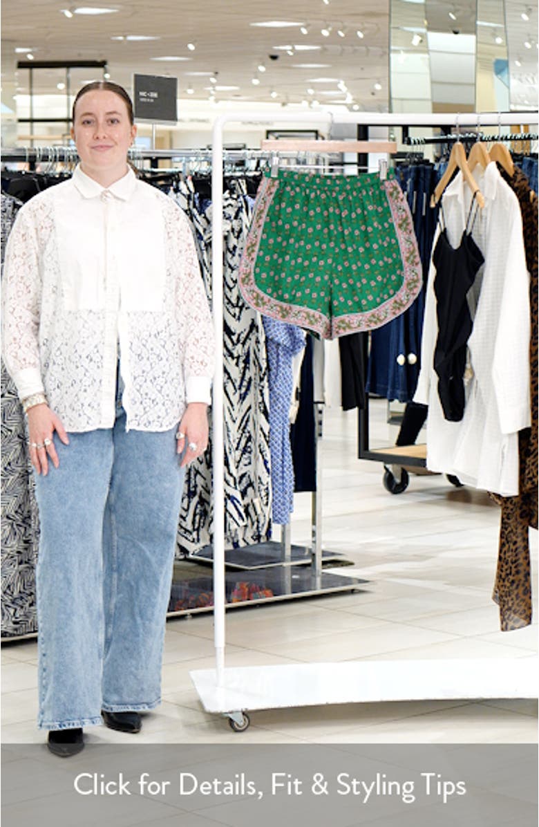 Lani Floral Cotton Shorts, sales video thumbnail