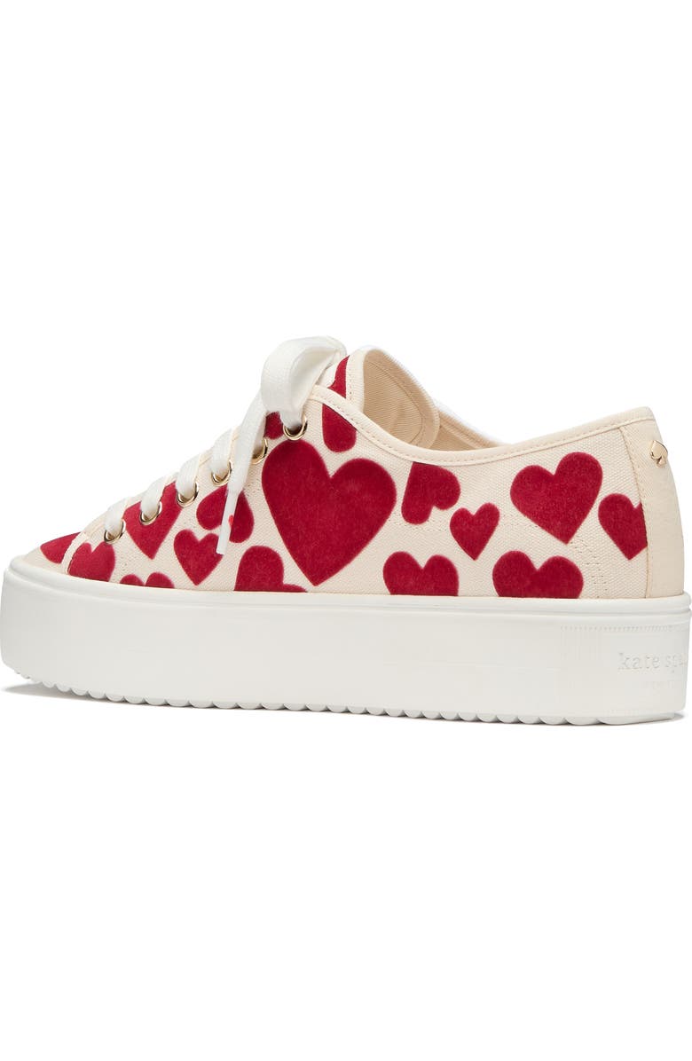 Kate Spade New York serve platform sneaker, Alternate, color, Red Multi