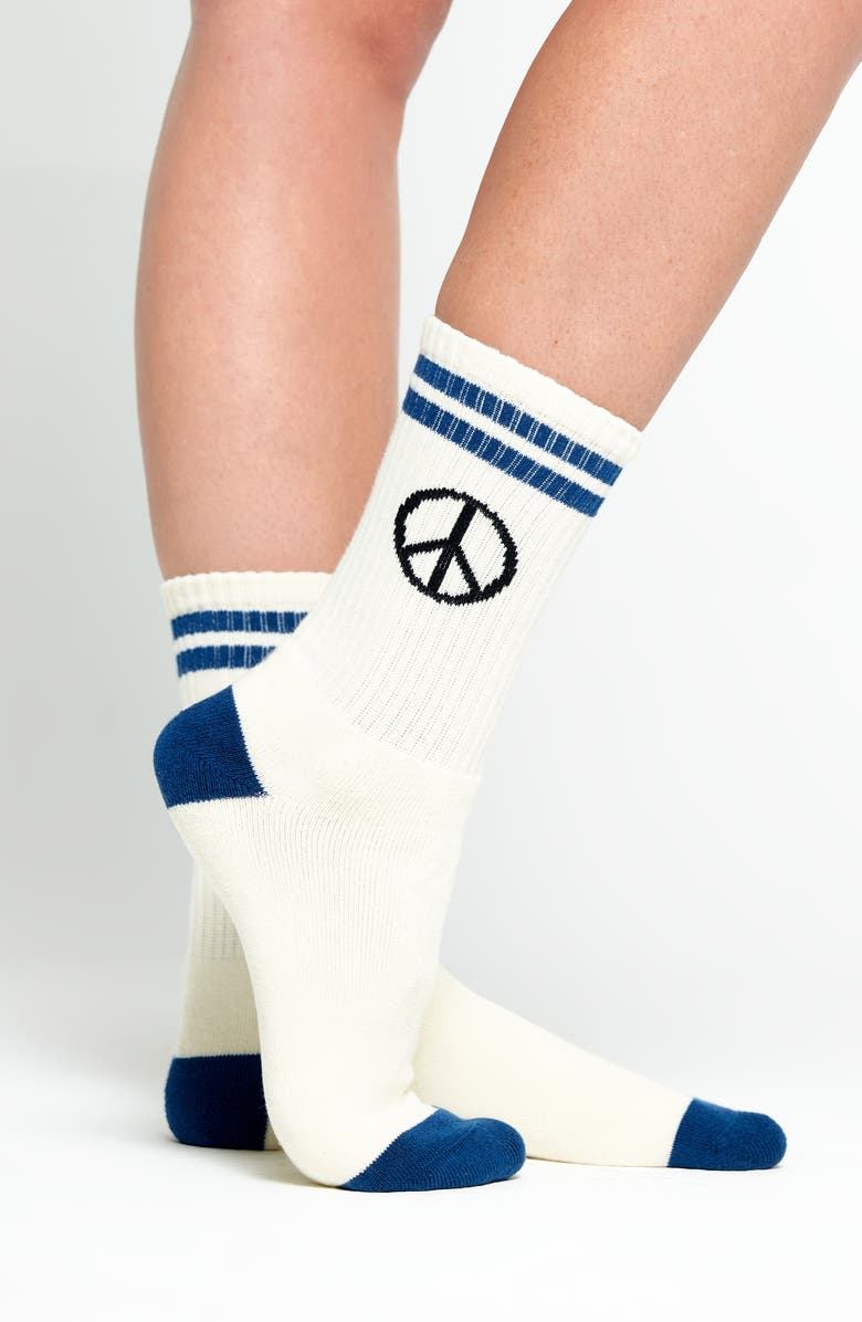 Spiritual Gangster Peace Crew Socks, Main, color, 