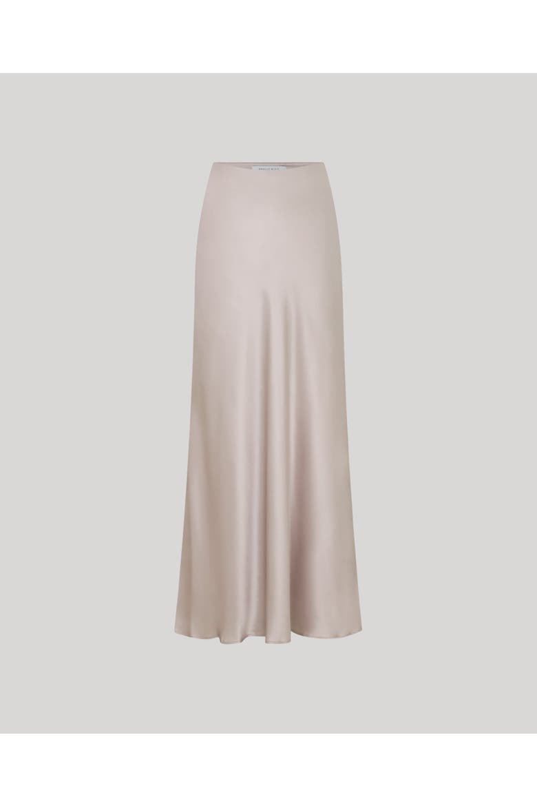 Blaire Maxi Satin Skirt, Main, color, Cappucino