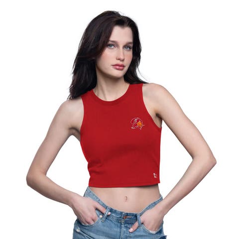 Women's Starter  Red Tampa Bay Buccaneers Show Up Cropped Tank Top
