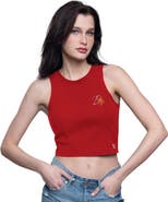 STARTER Women's Starter Red Tampa Bay Buccaneers Show Up Cropped Tank Top