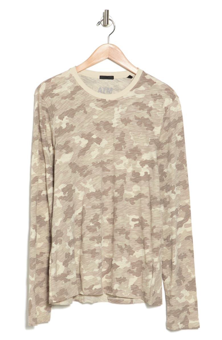 ATM Anthony Thomas Melillo Camouflage Slub Jersey Long Sleeve Tee, Alternate, color,