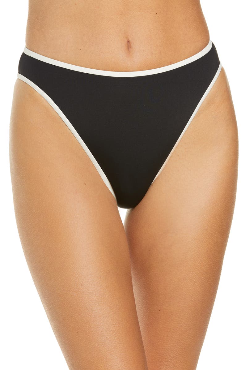 LSPACE L Space Nora Bitsy Bikini Bottoms, Main, color, Black/Cream