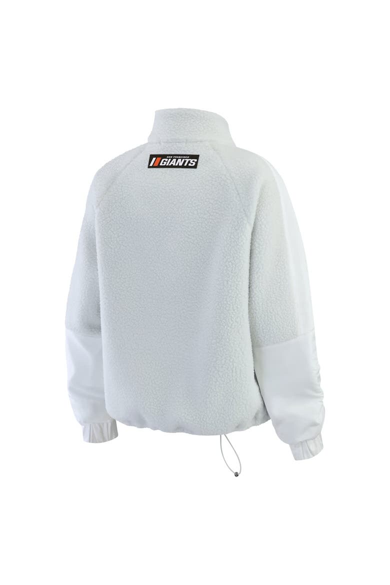 Women's WEAR by Erin Andrews Gray San Francisco Giants Polar Fleece Quarter-Zip Jacket, Alternate, color, Gray