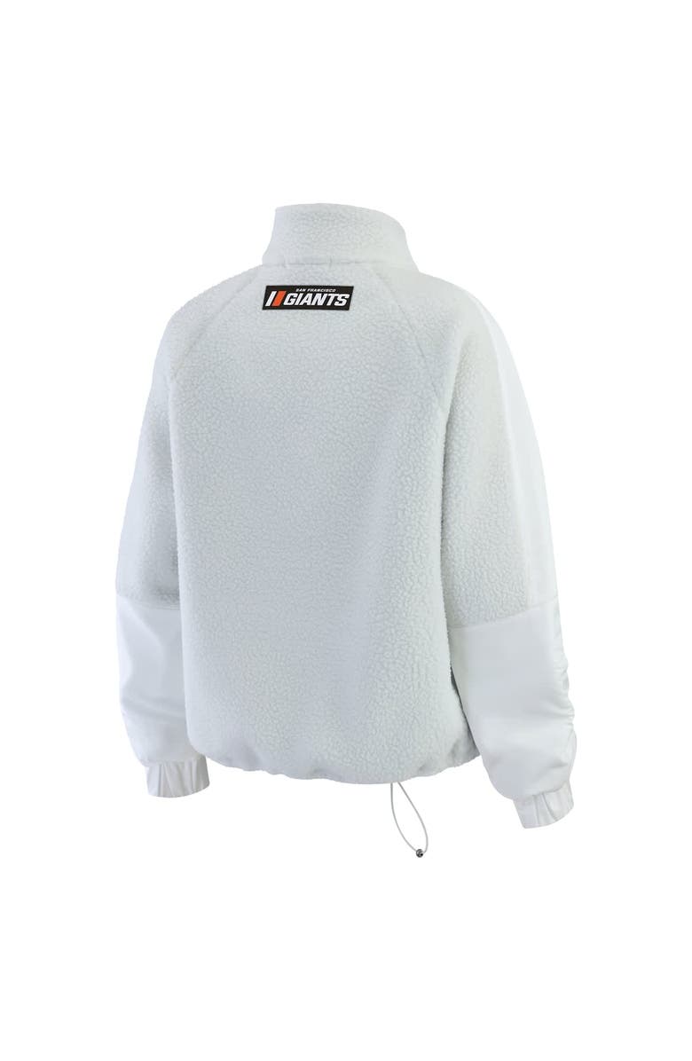 WEAR by Erin Andrews Women's WEAR by Erin Andrews Gray San Francisco Giants Polar Fleece Quarter-Zip Jacket, Alternate, color, Gray