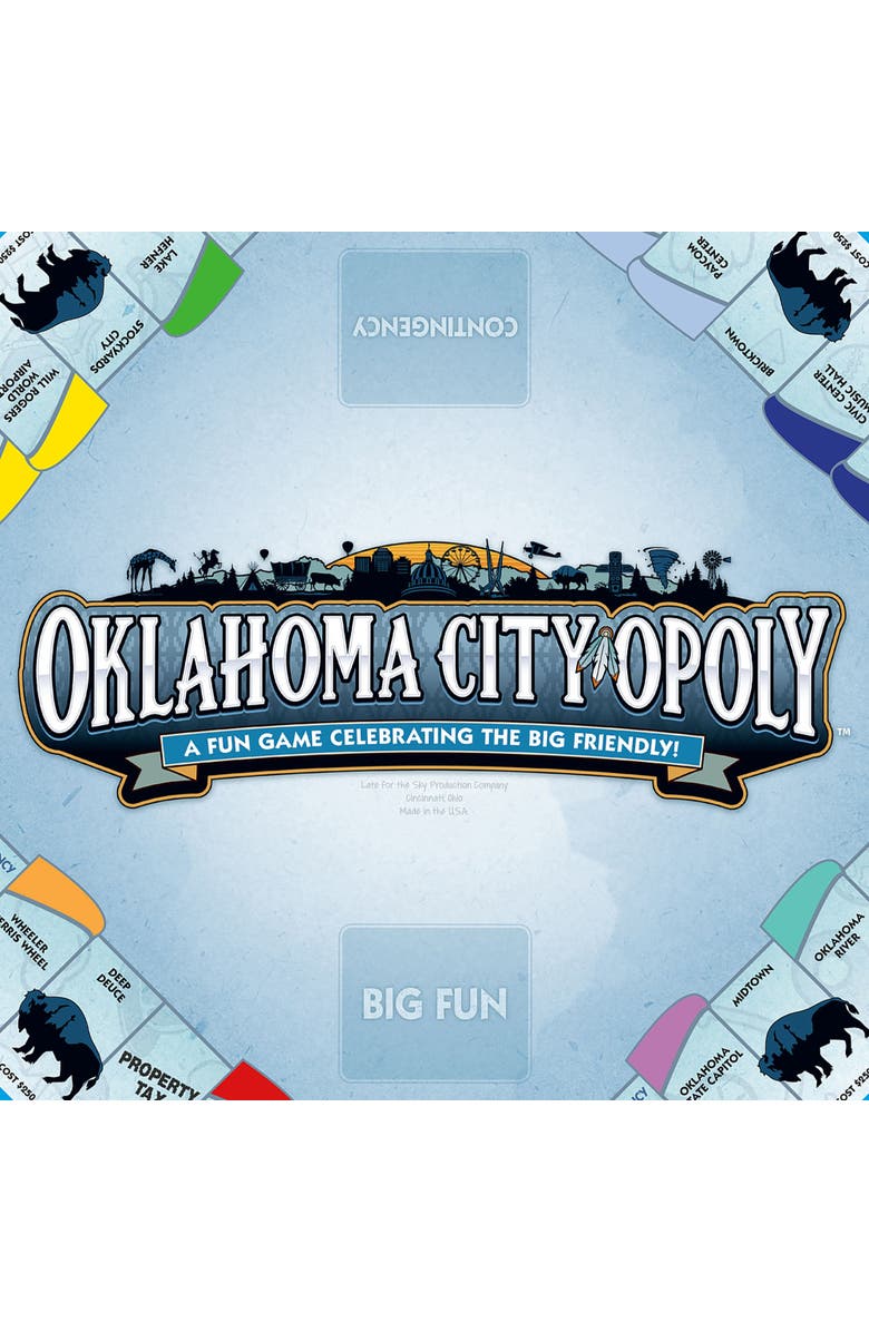 Late for the Sky Oklahoma Cityopoly Monopoly Board Game, Alternate, color,