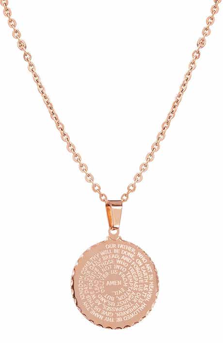 Lord's Prayer Pendant Necklace