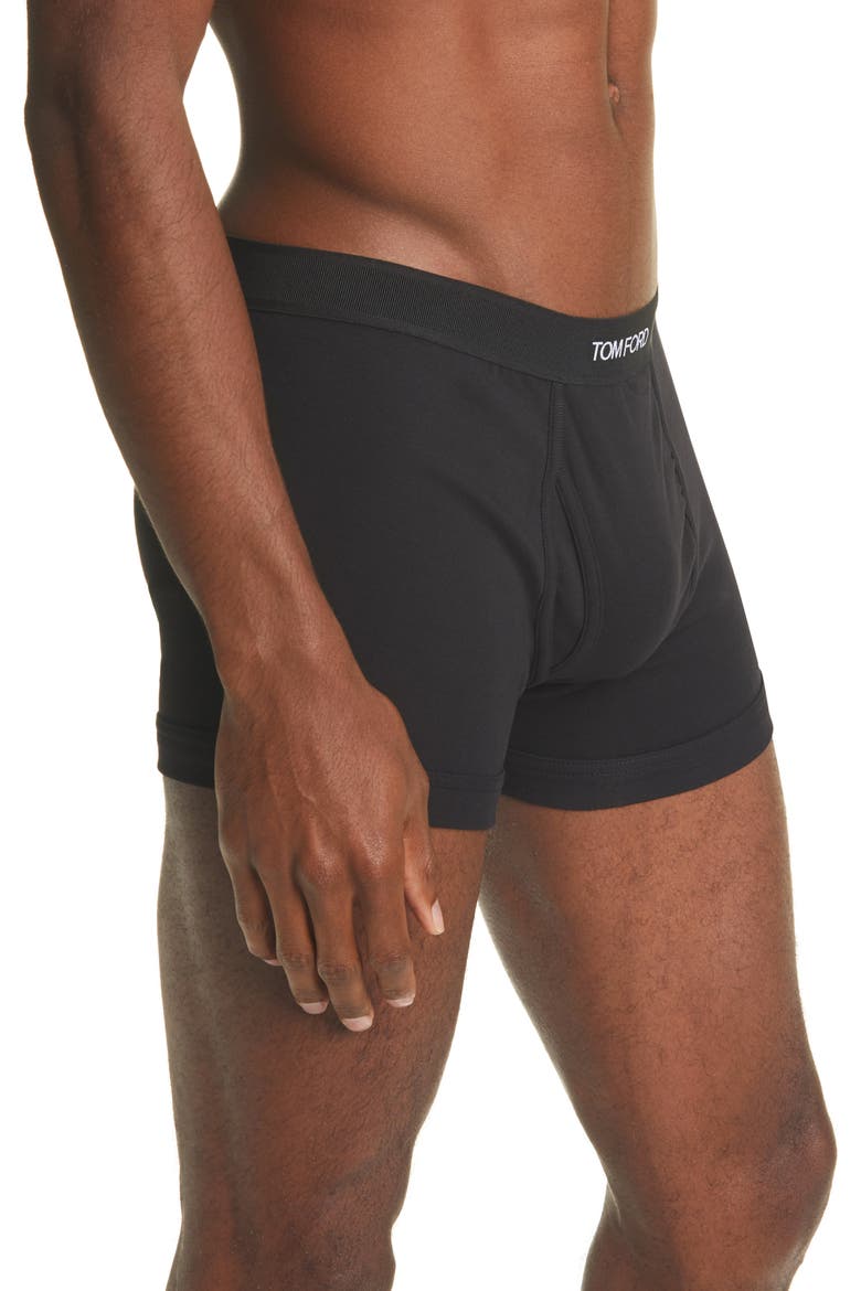 2-Pack Cotton Jersey Boxer Briefs, Alternate, color, BLACK