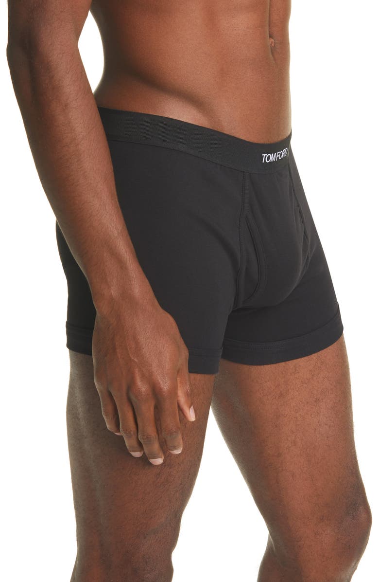 TOM FORD 2-Pack Cotton Jersey Boxer Briefs, Alternate, color, Black