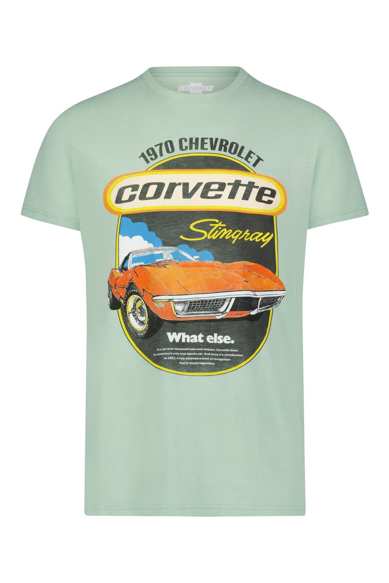 Corvette Graphic T-Shirt, Main, color, GRAYED JADE