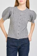 WAYF Bridget Puff Sleeve Cardigan