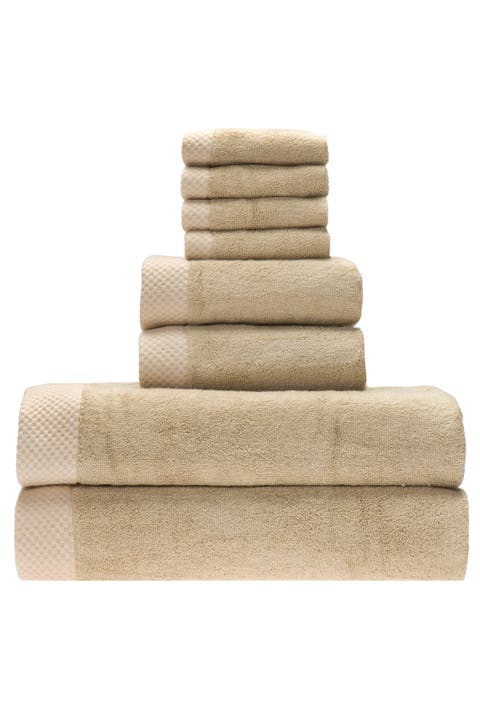 Luxury Viscose Odor & Mildew Resistant Towel Collection, 8pc Set