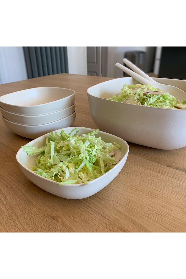 Large Salad Bowl, Alternate, color, Off White