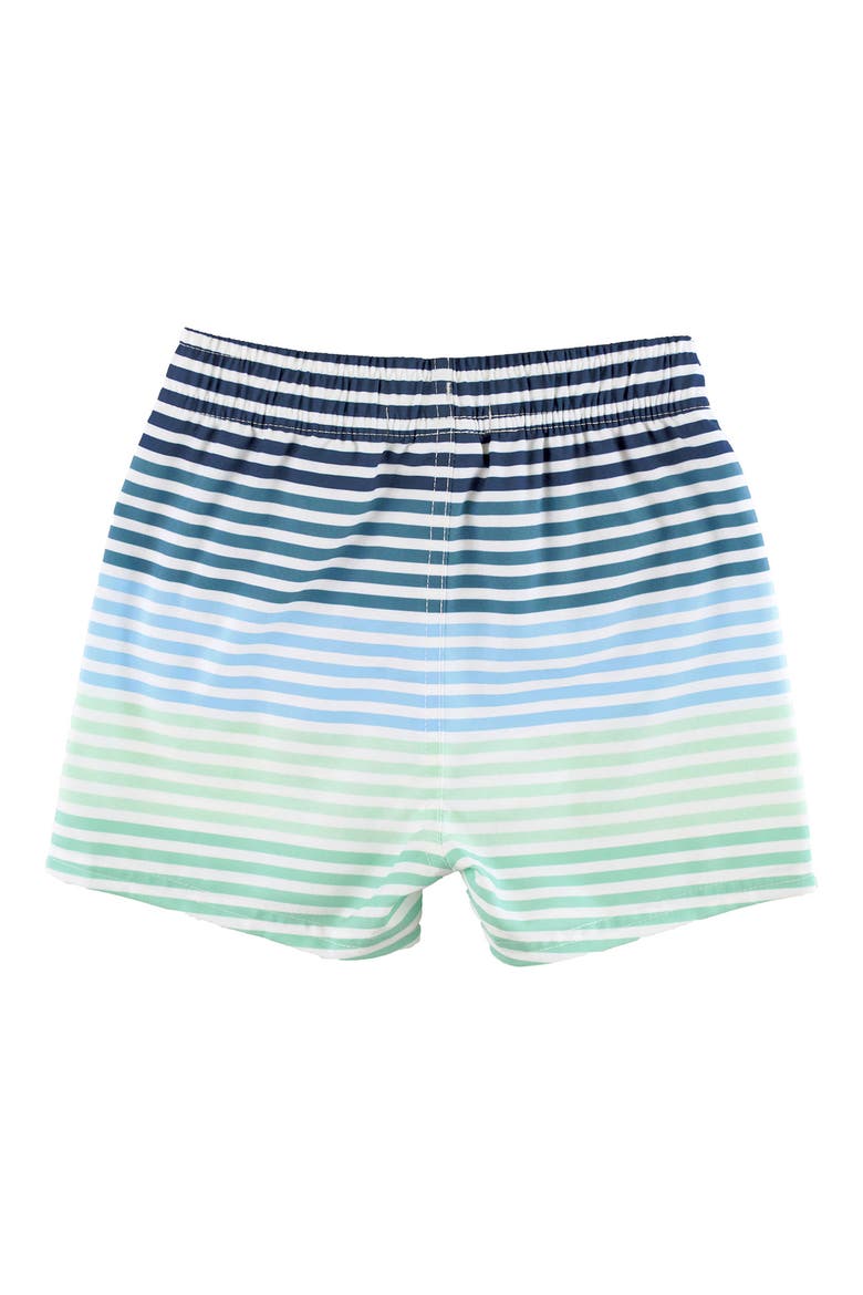 Kids' Stripe Swim Trunks, Alternate, color, BLUE GREEN MULTI