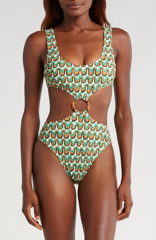 MONTCE Ky Cutout One-Piece Swimsuit in Groovy 