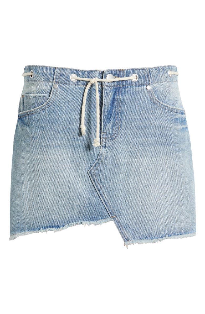 PTCL Ridge Drawstring Waist Cutoff Denim Shorts, Alternate, color, Indigo