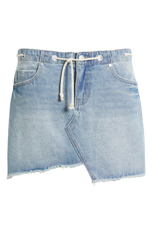 Ptcl Ridge Drawstring Waist Cutoff Denim Shorts In Indigo