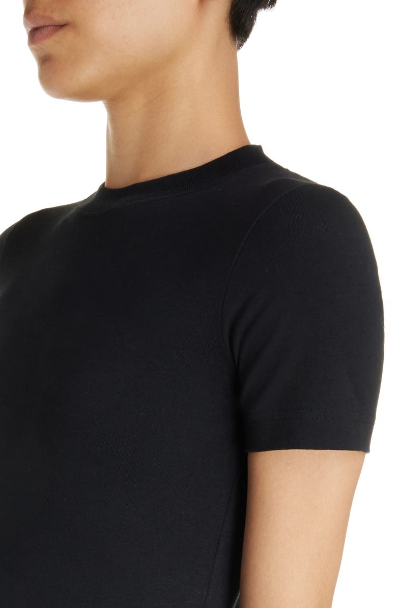 Balenciaga Rhinestone Embellished Fitted Stretch Cotton T-Shirt, Alternate, color, 