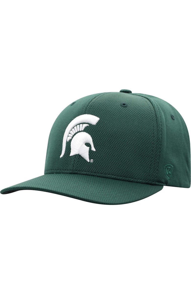 TOP OF THE WORLD Men's Top of the World Green Michigan State Spartans Reflex Logo Flex Hat, Main, color, Green