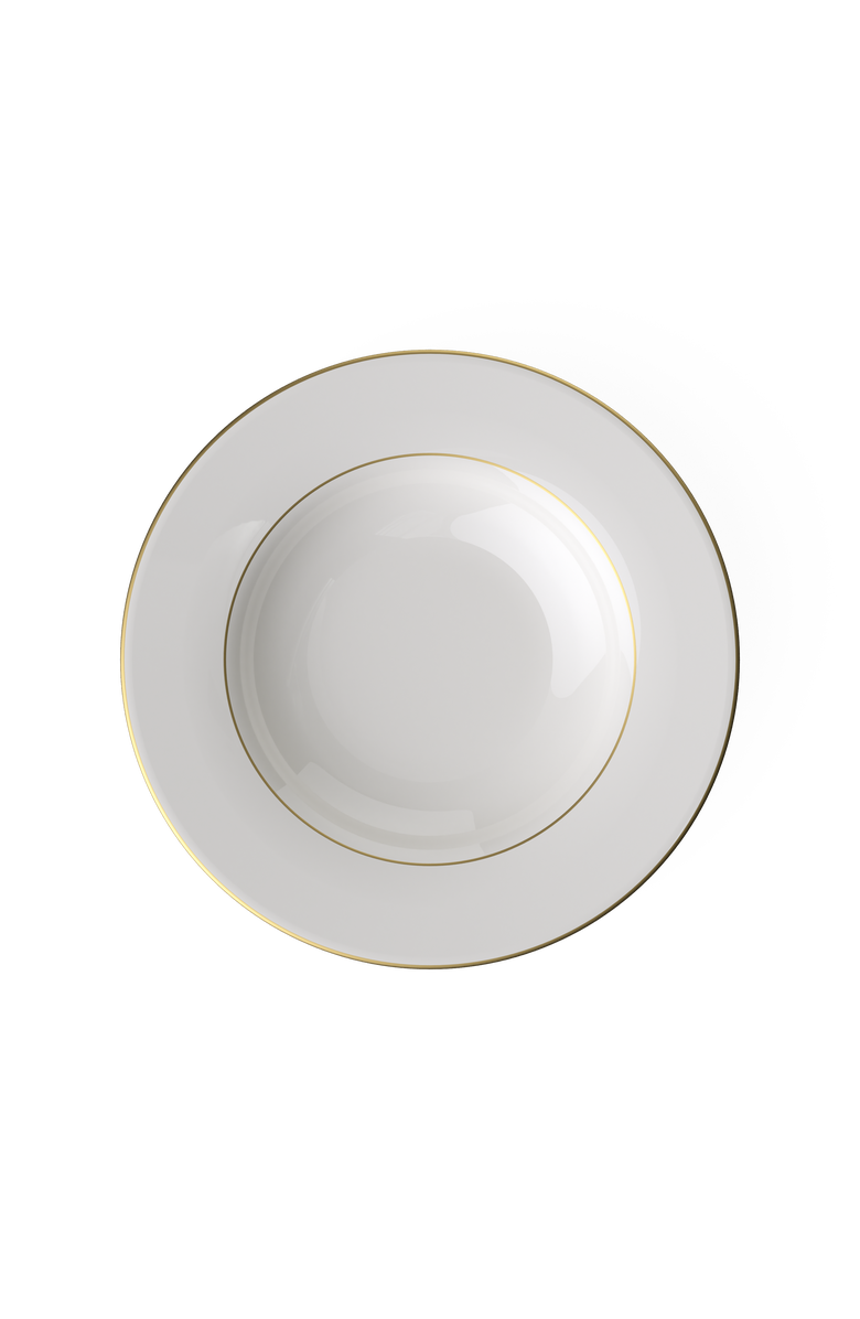 Villeroy & Boch Anmut Gold Rim Soup, Main, color, White