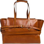 Moschino Tie Me Leather Tote