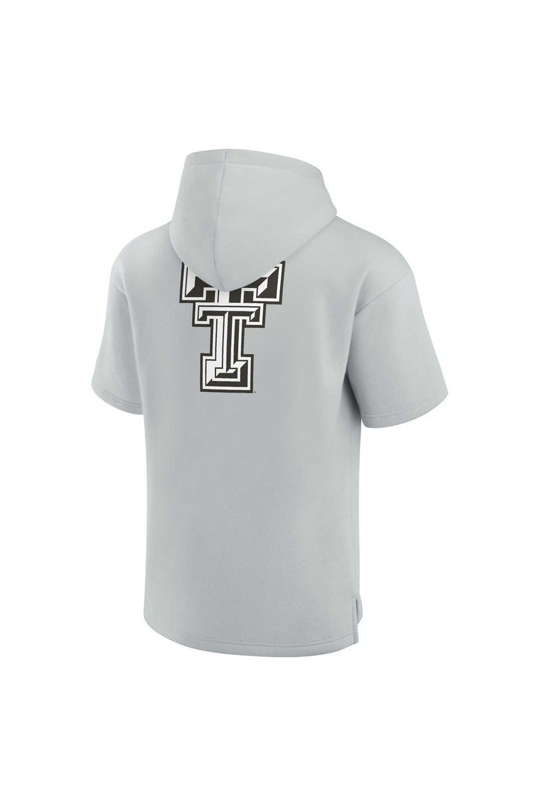 Unisex Fanatics Signature Gray Texas Tech Red Raiders Elements Super Soft Fleece Short Sleeve Pullover Hoodie, Alternate, color, Gray