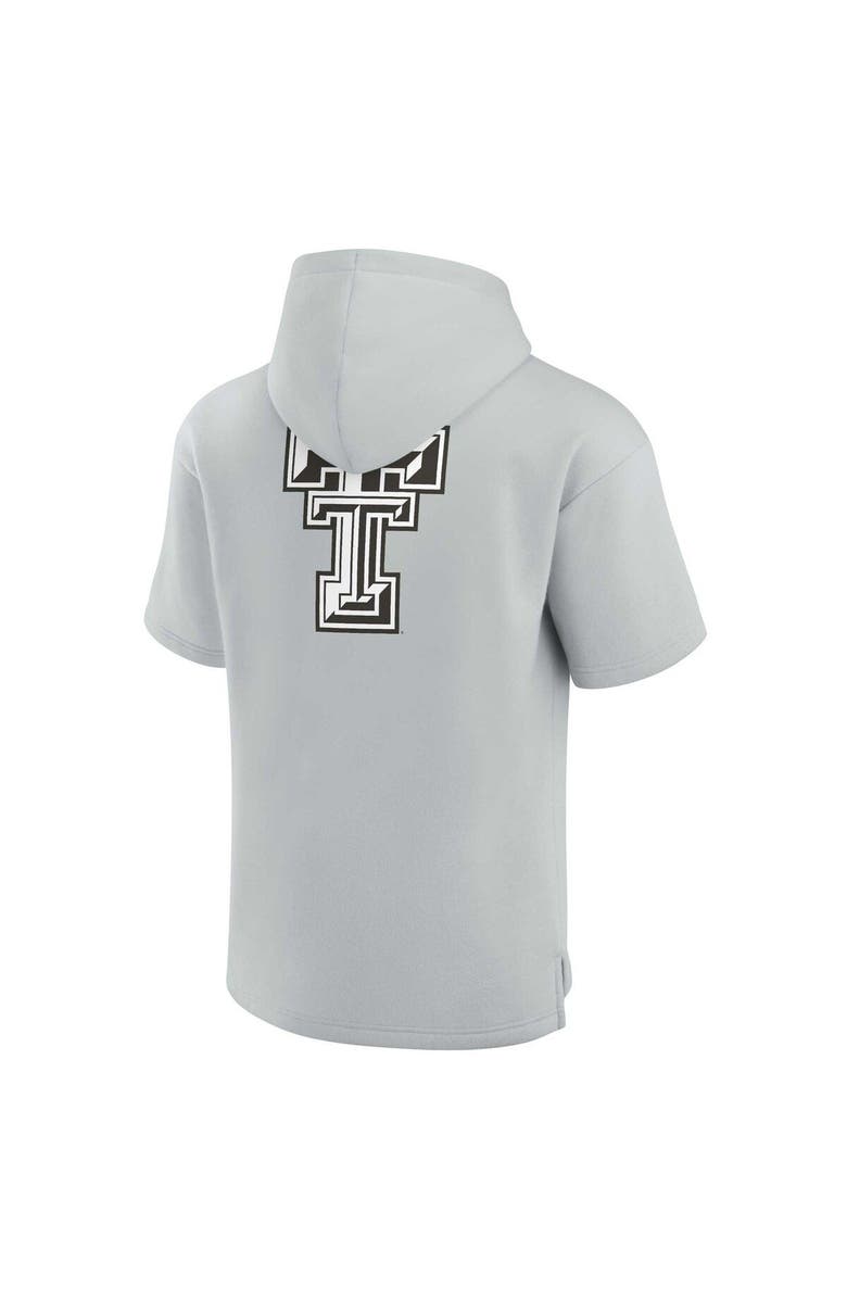Fanatics Signature Unisex Fanatics Signature Gray Texas Tech Red Raiders Elements Super Soft Fleece Short Sleeve Pullover Hoodie, Alternate, color, Gray