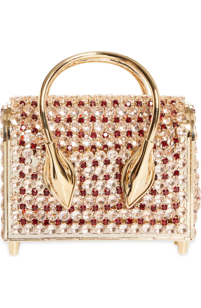 Christian Louboutin Crystal Mesh Top Handle Bag, Alternate, color, Suzuran/ Loubi