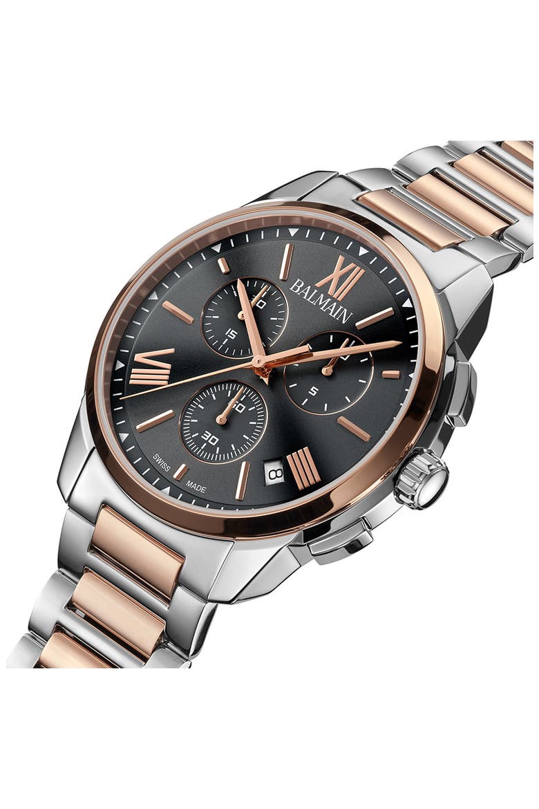 Madrigal Chronograph Bracelet Watch, 42mm, Alternate, color, BICOLOR STAINLESS STEEL AND R