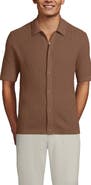 Lands' End Short Sleeve Lightweight Button Through Polo