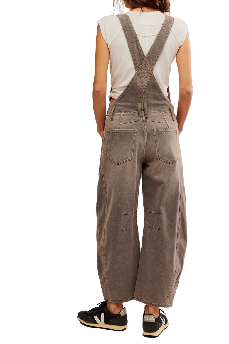 Good Luck Denim Overalls, Alternate, color, ARCHIVE GREY