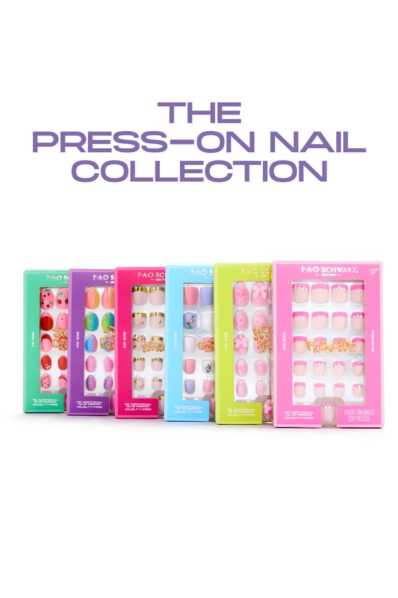Kids' Rainbow 24-Piece Press-On Nails Set, Alternate, color, OPEN MISCELLANEOUS