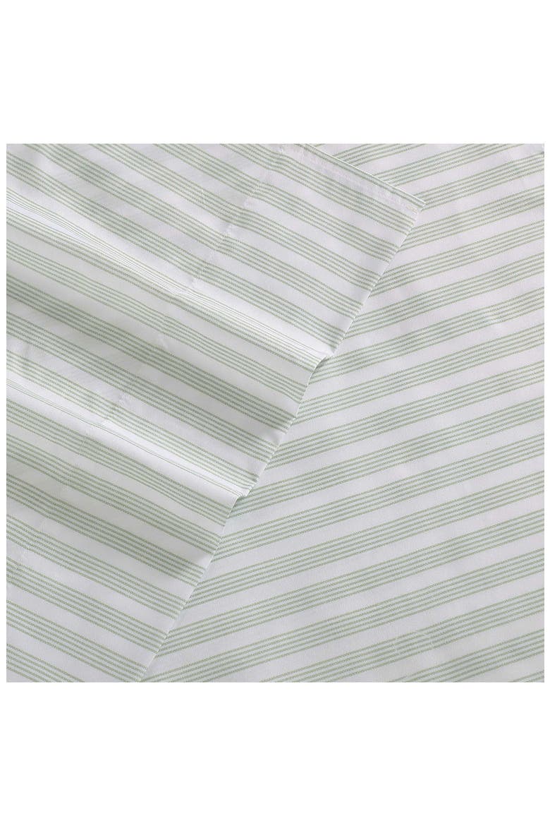 Beasley Stripe Cooling Microfiber Sheet Set, Alternate, color, SAGE/ WHITE