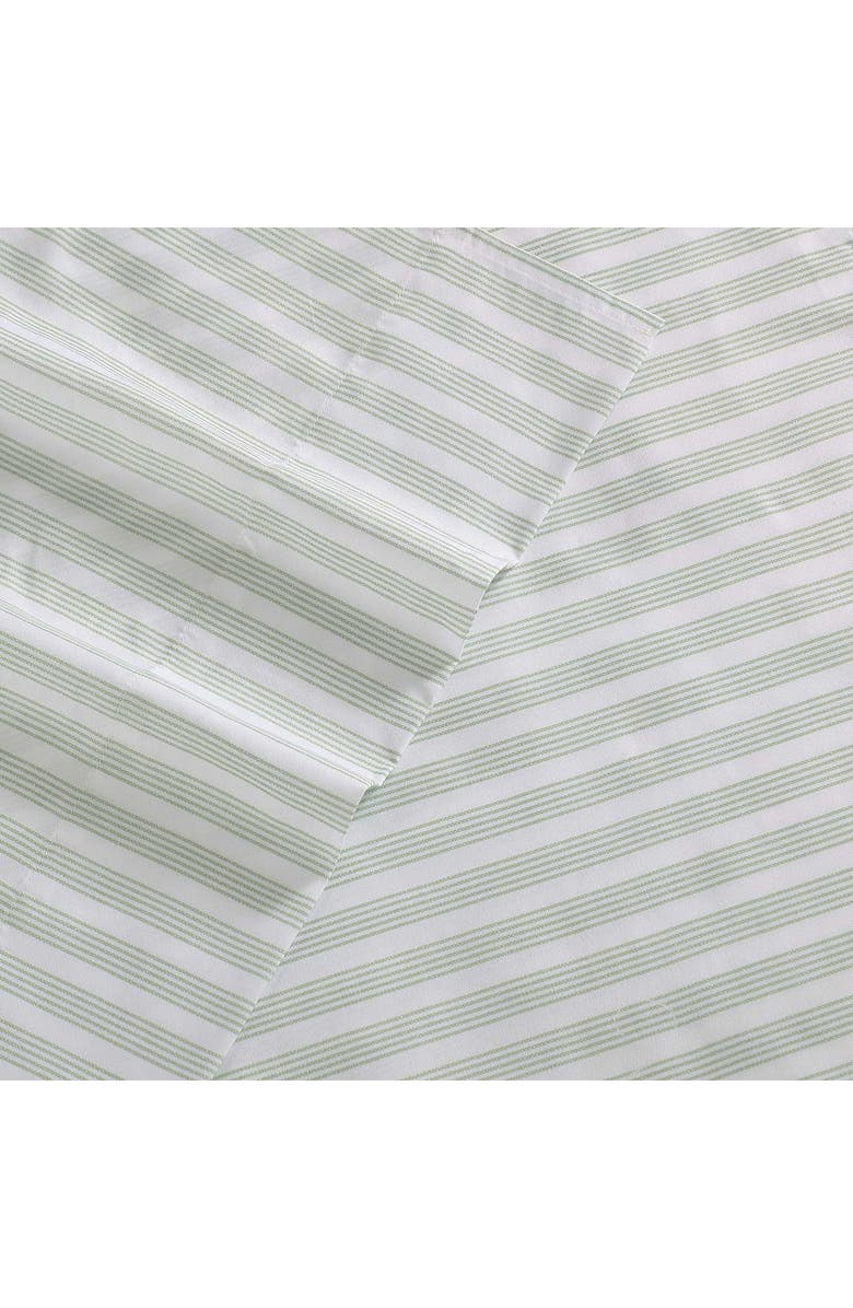 Nautica Beasley Stripe Cooling Microfiber Sheet Set, Alternate, color, Sage/ White