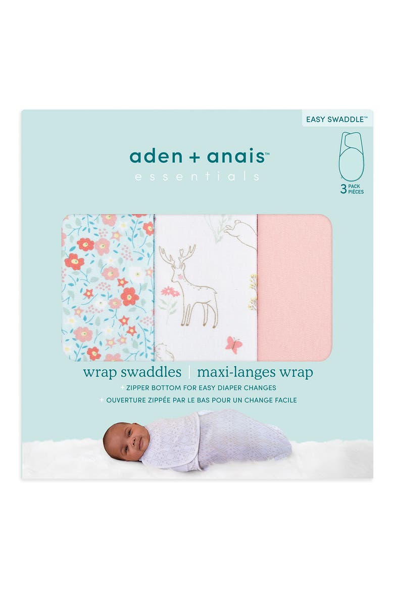Aden & Anais Essentials Wrap Swaddle - Set of 3, Alternate, color, FAIRY TALE FLOWERS