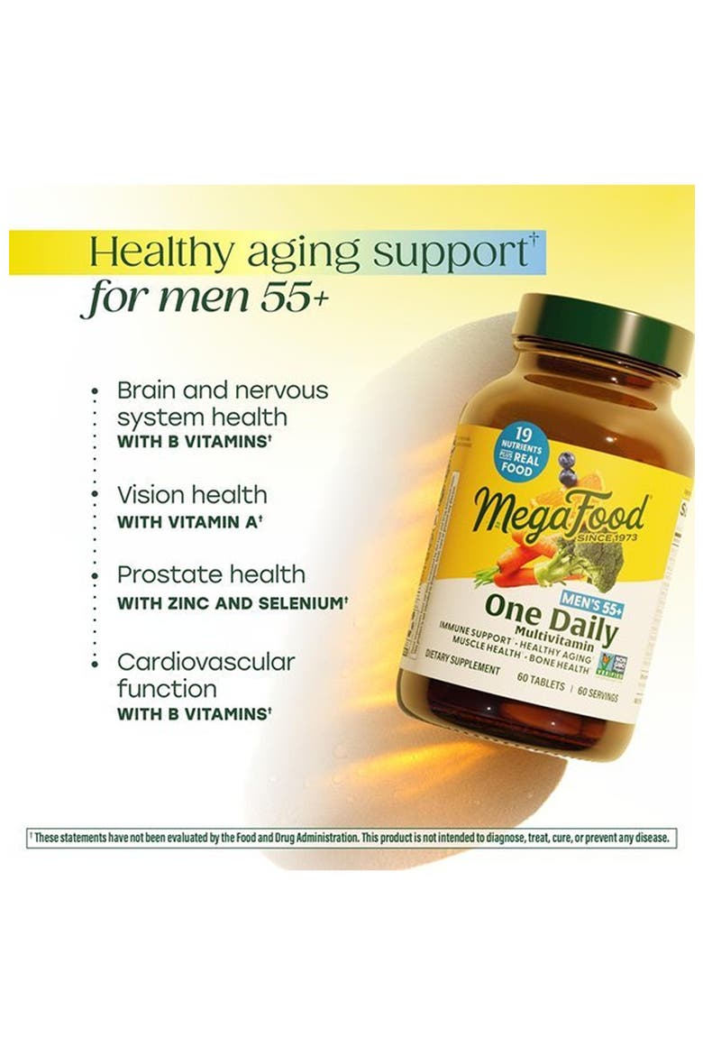 One Daily Multivitamin for Men 55+ with Methylated B12, Healthy Aging, Vegetarian, 120 Tablets, Alternate, color, None