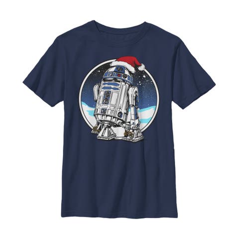 Boy's Star Wars Christmas R2-D2 Santa Hat  Graphic T-Shirt