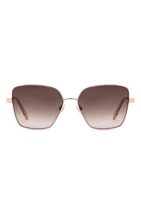 57mm Gradient Square Sunglasses