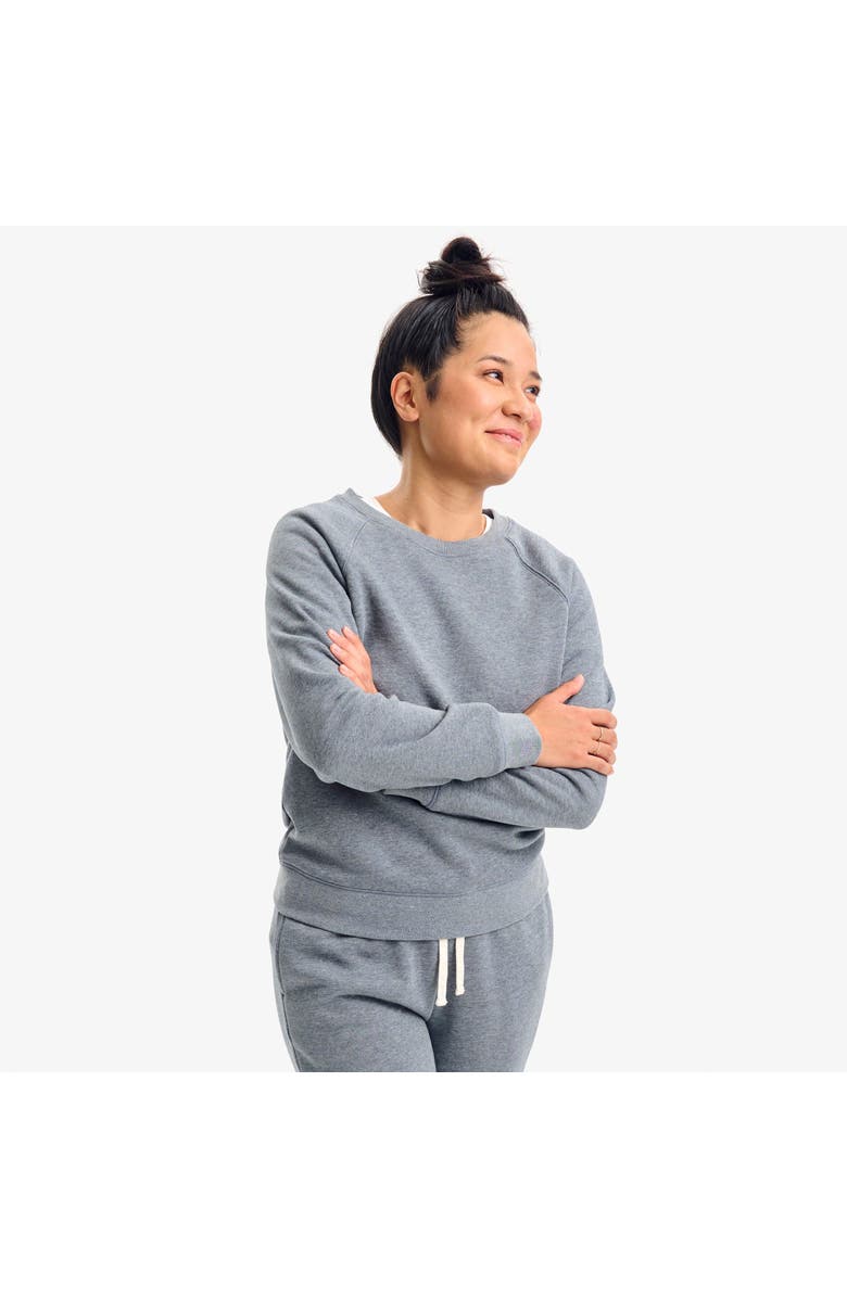 Primary Adult Cozy Fleece Sweatshirt, Alternate, color, Heather Black