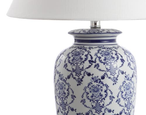 Jonathan Y Juliana 26.25" Chinoiserie Ceramic Led Table Lamp, Blue/white In Blue/white