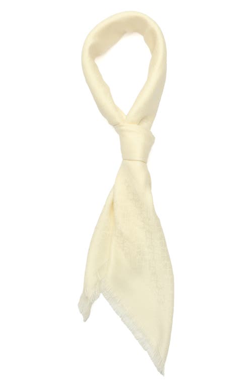 Shop Kate Spade New York Yarn-dye Floral Square Scarf In Cream