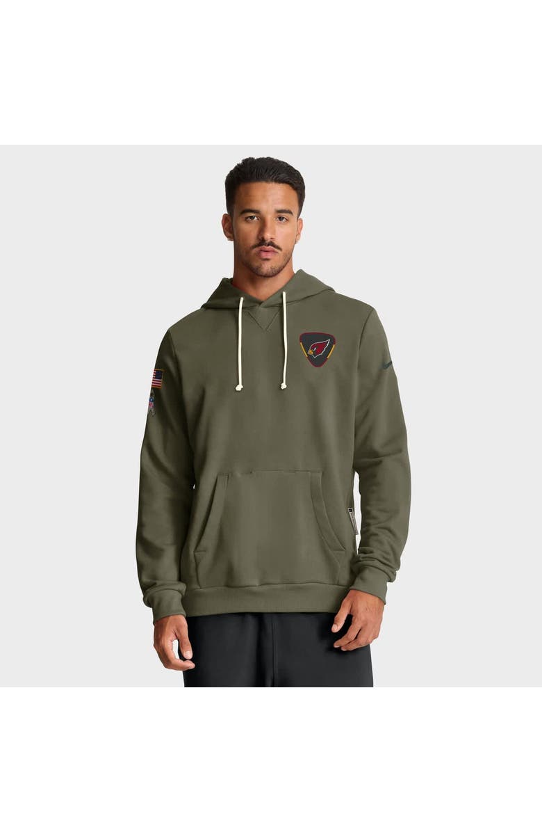 Nike Men's Nike Olive Arizona Cardinals 2025 Salute to Service Sideline Standard Issue Dri-FIT Hoodie, Main, color, Olive