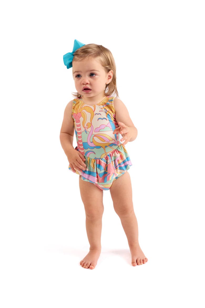 The Paradiso - Girls Ruffle One Piece with Tutu, Alternate, color, Yellow