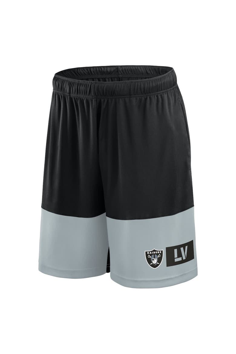 Men's Fanatics Black/Silver Las Vegas Raiders Big & Tall Best of the Best Performance Shorts, Alternate, color, Black