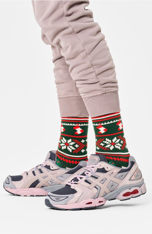 Happy Socks Christmas Cotton Blend Crew Socks In Multi