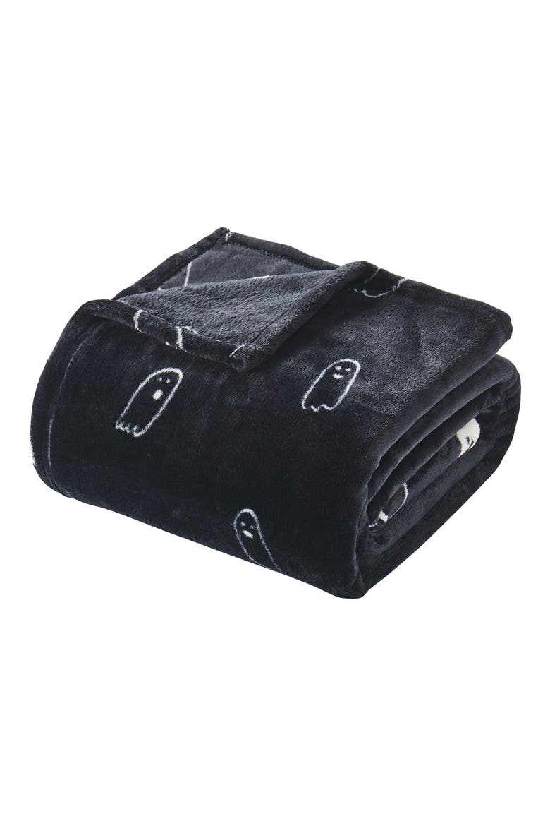 Boo Plush Throw Blanket, Main, color, NO COLOR